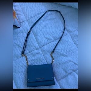 Blue Michael kors Leather Crossbody Bag